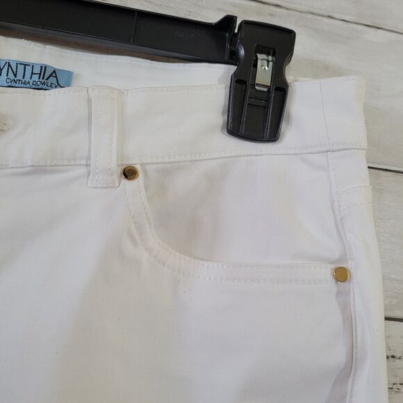 NWT Cynthia Rowley Women's Size 4 Clean White Soft Denim Cropped Jeans Summer - Picture 3 of 10